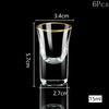6 Stück Kristall Wodka Shotglas 0,5 oz Mini Größe Blattgold Weingläser Spirituosen Japanischer Sake Koreanischer Soju Brandy Shot Becher