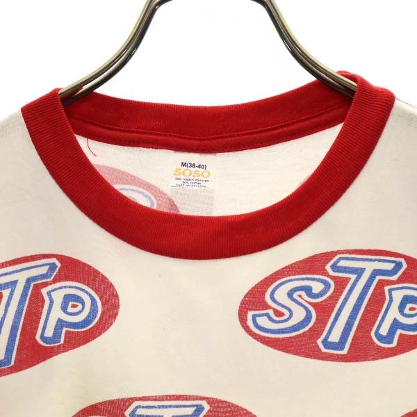 70s USA Made Dead Stock STP Logo All-over Print Short Sleeve T-shirt M Men's Used