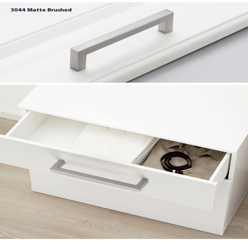 10-33Cm Black Cabinet Handles Stainless Steel Square Closet Drawer Cupboard Pulls Bathroom Door Knobs Furniture Kitchen Handle