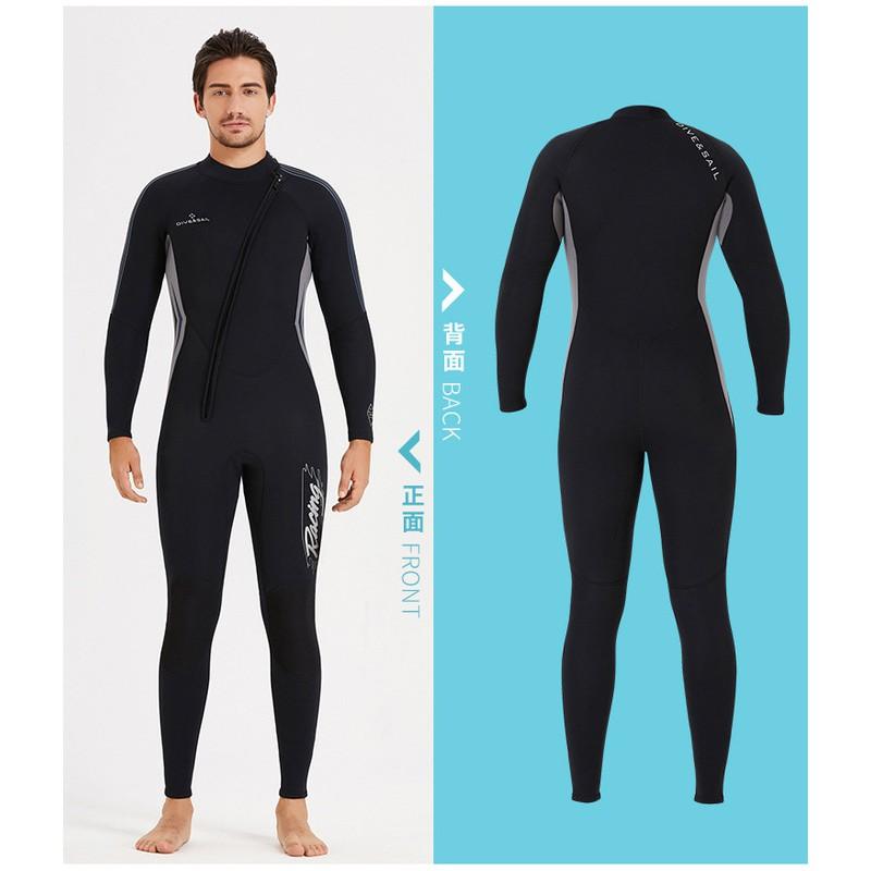 Mens 3mm Neoprene Full Wetsuit Scuba Diving Snorkeling Surfing Warmth UV Protection Water Sports Gear
