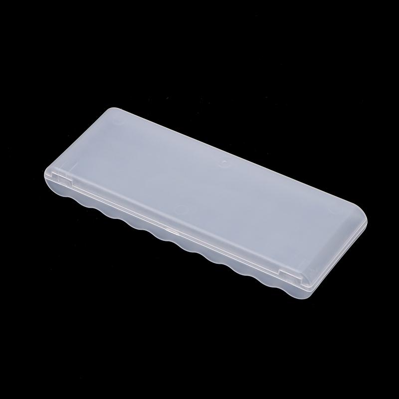 Contenitore rigido per batterie in plastica trasparente portatile da 10 slot per accessori per organizzatori di batterie AAA/AA