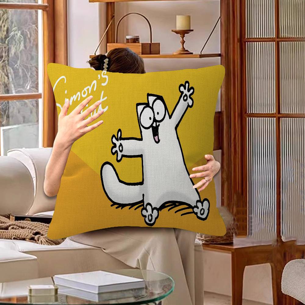 Cartoon Simons Cat 45*45cm Cushion Cover Pillow Cover Decor Pillowcase Home Pillowcase For Couch Pillow