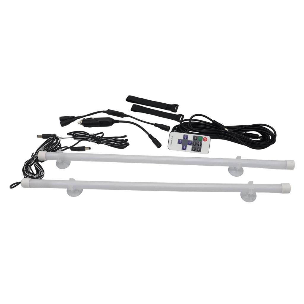 12V RV LED Light Strip Kit, 2 Pack 48LED Flexible Ambient Lighting for Cars, Trucks and Boats with Remote Control, IP65