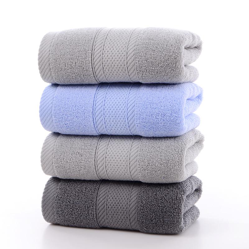 Pure Cotton Towel 35*75cm 100% Cotton Plain Color Thick Adult Face Wash Towel with Embroidery
