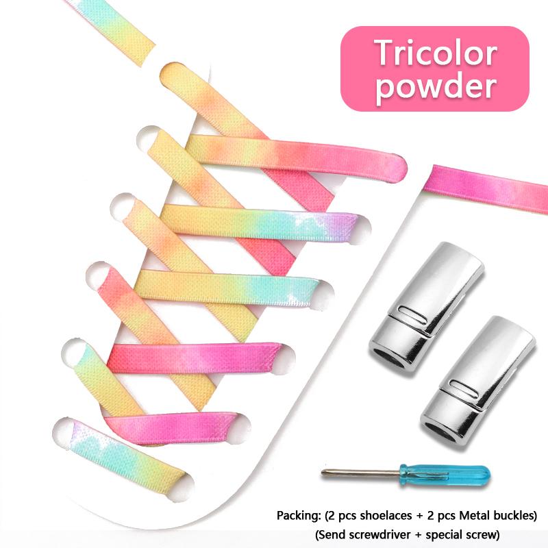 Magnetic Lock Shoe Laces Rainbow Elastic Laces Sneakers No Tie Shoelaces Without Ties Shoelace for Shoes Adults Kids Shoestrings