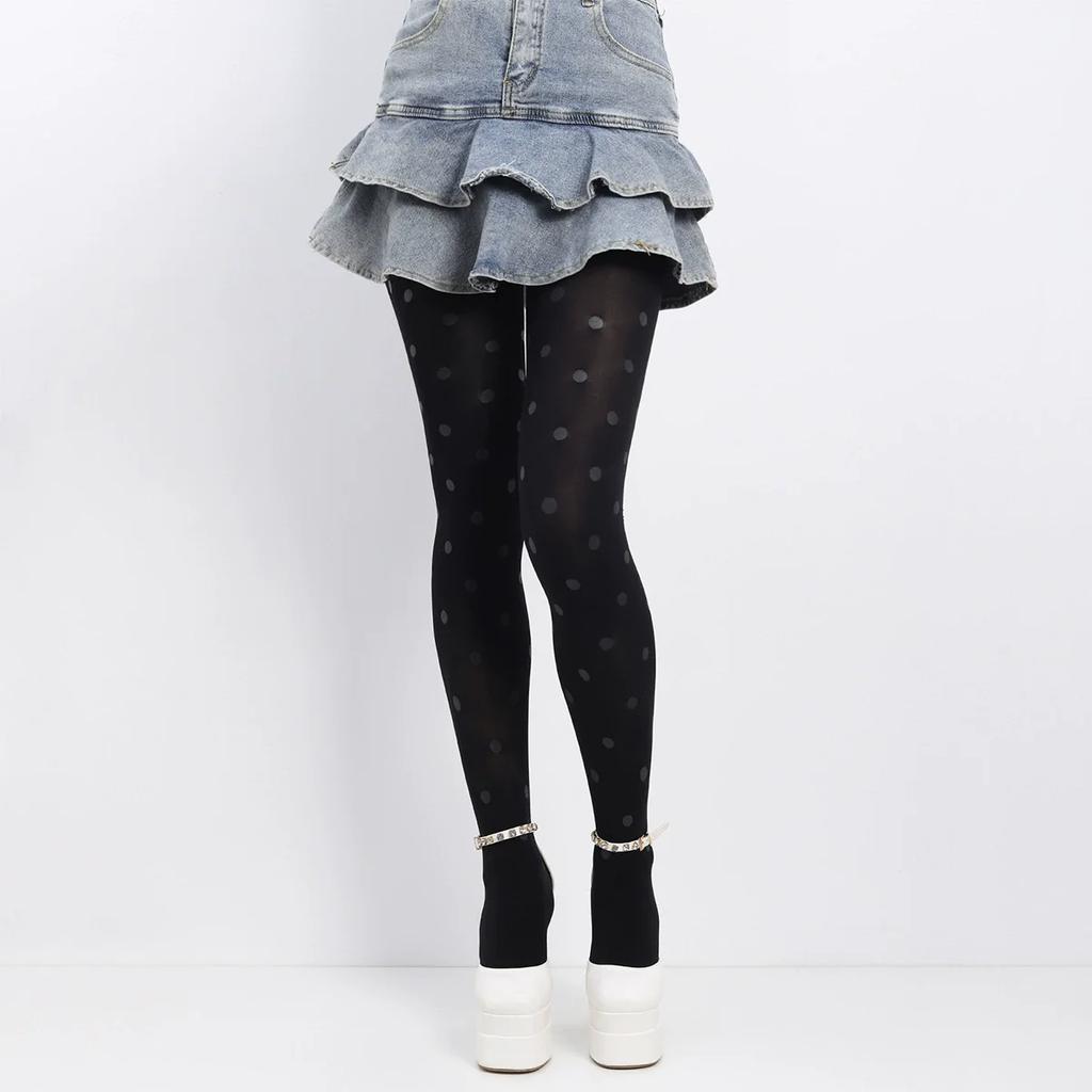 Vintage Gepunktete Blickdichte Strumpfhosen Strumpfhosen Seidenweiche Fußteil-Strumpfhosen Für Damen Strumpfhosen Japanisches Jk Mädchen Gepunktete Seidenweiche Strumpfhosen