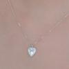 [SILVER] HEART MINI RIBBON PENDANT N