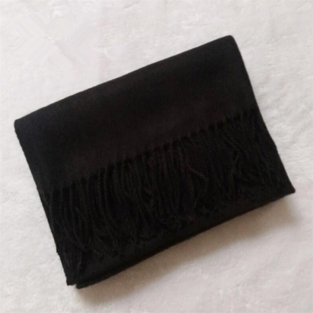 Imitation Cashmere Men Scarf Solid Color Tassel Shawl Fashion Warm Scarf