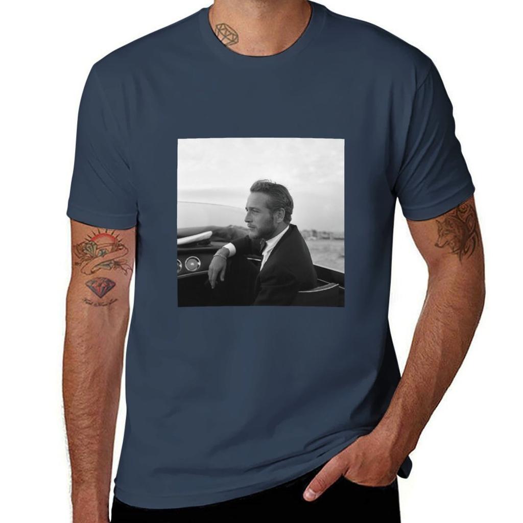 Paul Newman T-Shirt Übergröße Trainings-Kurzarmtop T-Shirt