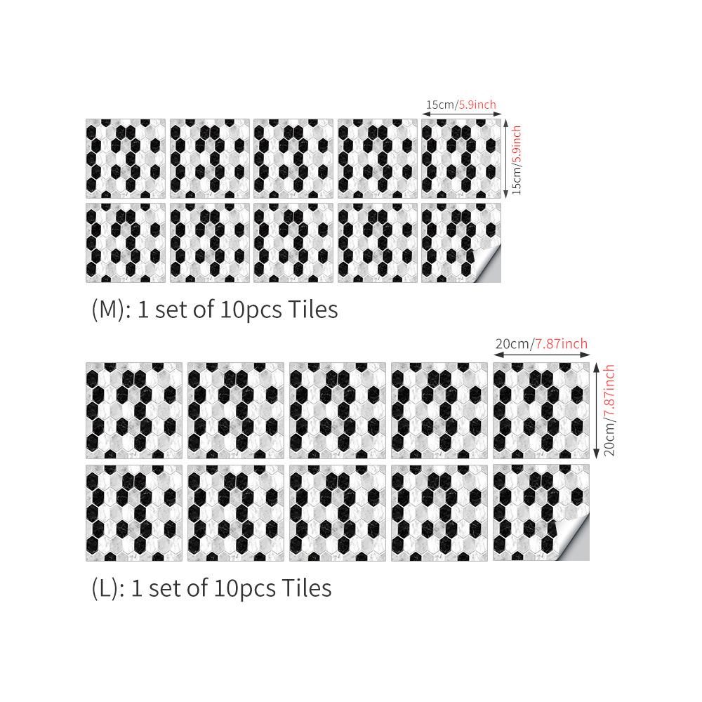 The Same Wall Sticker 3D Imitation Epoxy Mosaic Wallpaper Self-Adhesive Kitchen Bathroom Waterproof And Anti-Fouling Wall Decoration