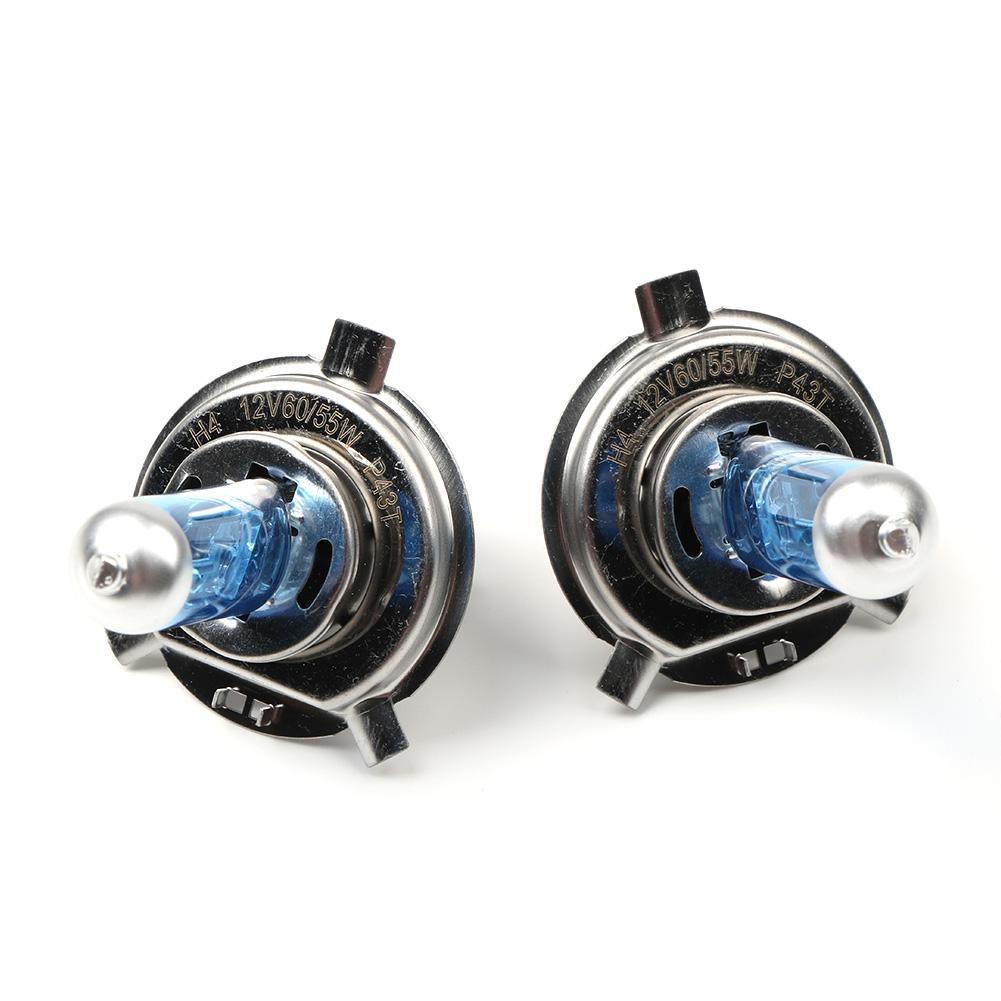 2PCS Super White H4 55W DC12V Bi-Xenon HID High Low Beam Headlight Bulb 6000K Light Lamps Su Car Parts