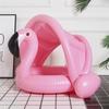 Flamingo Baby Swimming Ring with Canopy Sun Protection Baby Swimming Aid Inflatable Baby Pool