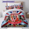 Sunderland Afc Crest Custom Name Pattern Bedding Quilt Set Quilt Cover Pillowcase Home Birthday Gift(1 * duvet cover + 2 * pillowcase, without core)