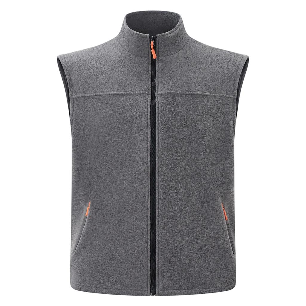Men's Color Zip-Up Vest for Casual Layering