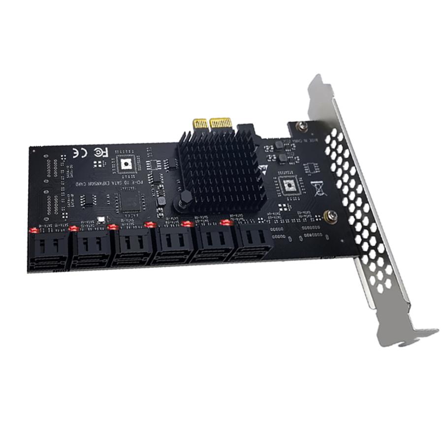 PCIE SATA Adapter Card 12 Port SATA 3 PCI Express X1 Expansion Card Riser Card