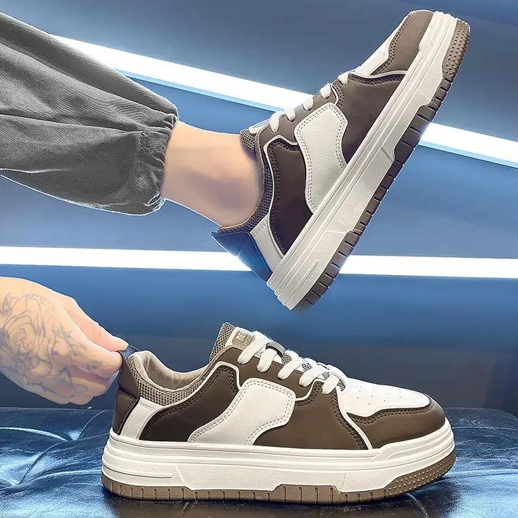 

Мужская обувь весна и осень 2024 года, новый модный бренд, студенческая спортивная и досуговая, универсальная, увеличивающая рост, нишевая, высокая, оригинальная обувь для доски 44