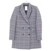 NOBLE [Good Condition] 22-010-240-6040-1-0 Glen Check Peak Lapel Long Jacket 38 grayUsed
