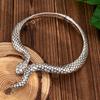 Přehnaný stříbrný hadí slitina obojek punkový styl vinutí náhrdelník retro módní osobnost jarní styl obojek pro ženy