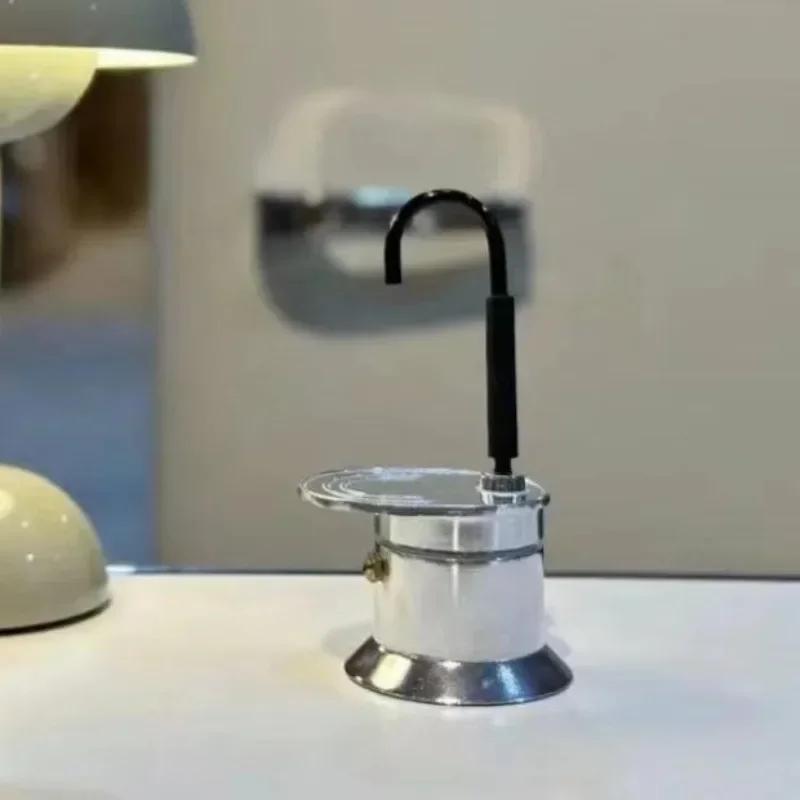 50ML Mini Single Tube Moka Pot Aluminum 1 Cup Coffee Pot Espresso Utensils Italian Coffee Maker Barista Tool Kitchen Coffeeware