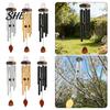 Aluminum Tube Wind Chime Metal with 6 Tubes, Garden Hanging Chimes, Relaxing Sound Chimes Weather Resistant for Outdoor Patio Decoration Melodious