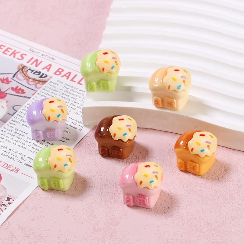 Handmade Resin Accessories: DIY Shoe Buckle, Jewelry Material, 3D Cartoon, Colorful Bakery Play Items.