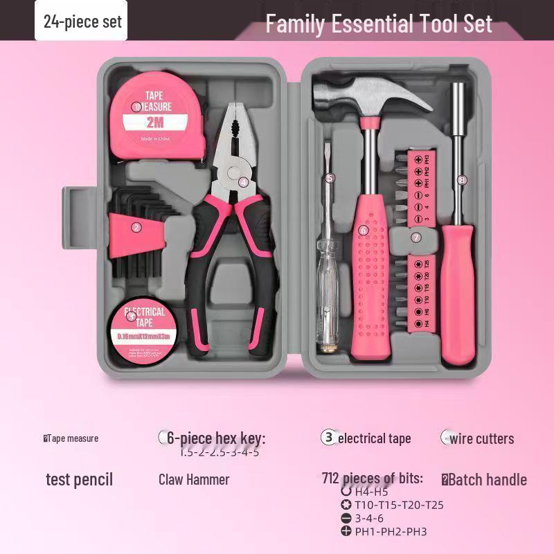 HiSpec Household Tool Set: Includes Pliers, Flathead & Phillips Screwdrivers, Tape Measure, Wrench, for Home Repairs.