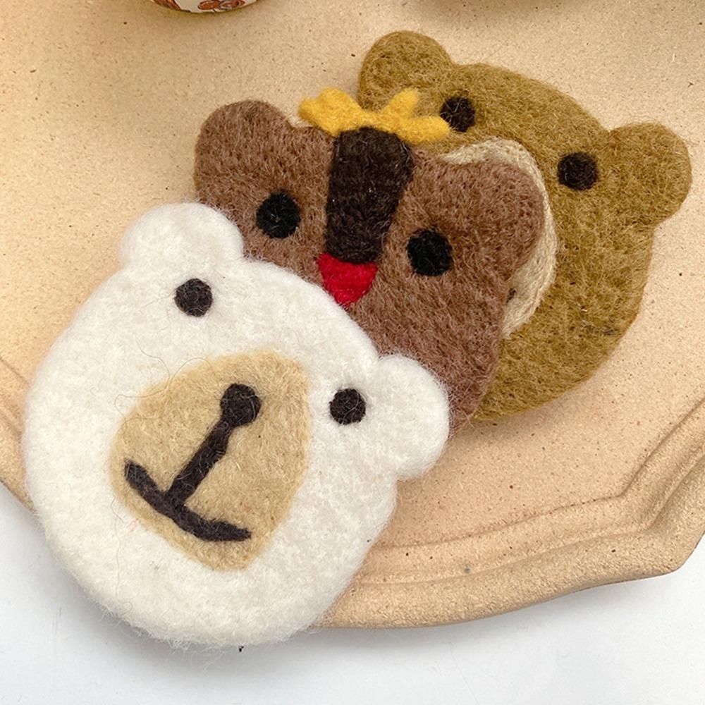 Wool Felt Bear Coaster Thickened Cup Pad Lovely Table Protector Tea Table