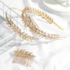Headwear Bridesmaid Hair Combs Leaves Hair Bands Wedding Hair Crown Bride Headbands Metal Gold Leaf
