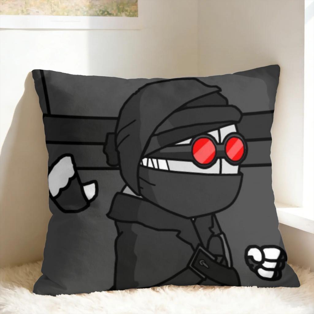 MADNESS COMBAT Hank Pillow Case  Design Pillow Cover For Living Room Chair Retro Trendy Cushion Cover