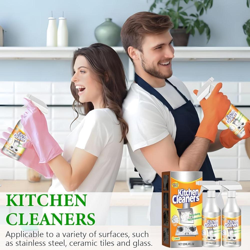 Kitchen Foam Cleaner – Powerful All-Purpose Cleaner for Ovens, Range Hoods, Pots, Pans & Grease Stains Fast-Acting, Non-Toxic
