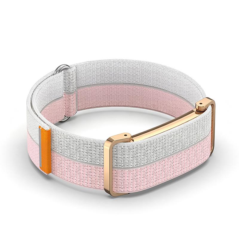 Metal Protective Case Nylon Strap For Fitbit Air Ultra-Slim Feather-Light Breathable Quick Release Replacement Wrist Band
