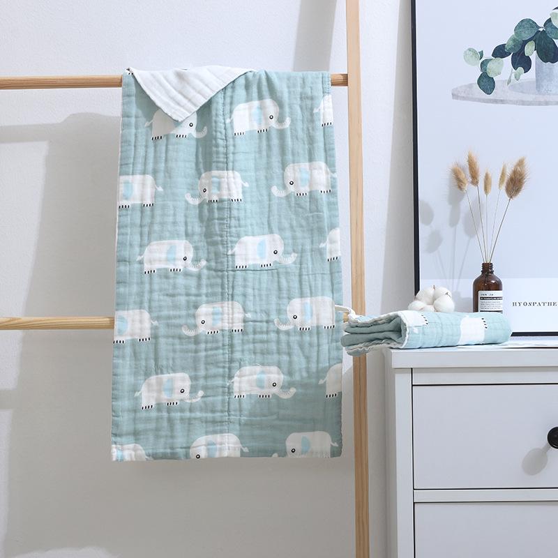 Asciugamano per neonati in garza a sei strati ad alta densità 100% cotone, grande 35x75cm. Perfetto per neonati, bagnetti piccoli e fasciatura.
