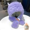 Cartoon Funny Thermal Ear Protection Hat Children Cute Horn Pullover Plush Hat Winter Fashion Versatile Cold Hat