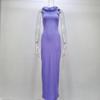 Women's Solid Colour Hooded Split Sleeveless Dress