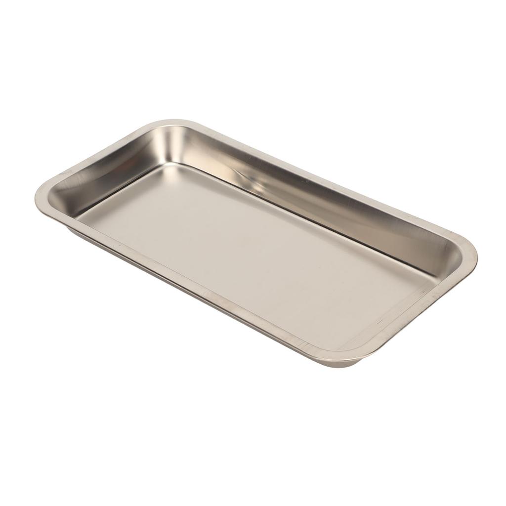 Chirurgický zubní tác z nerezové oceli Obdélníkový kovový kosmetický úložný tác pro vybavení pro nehtové umění