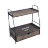 Wooden Desktop Storage Rack with Drawer Tiered for Bathroom, Vanity