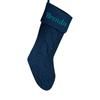 Embroidered Letter Color Knit Christmas Stocking, Candy Bag for Holiday Decor