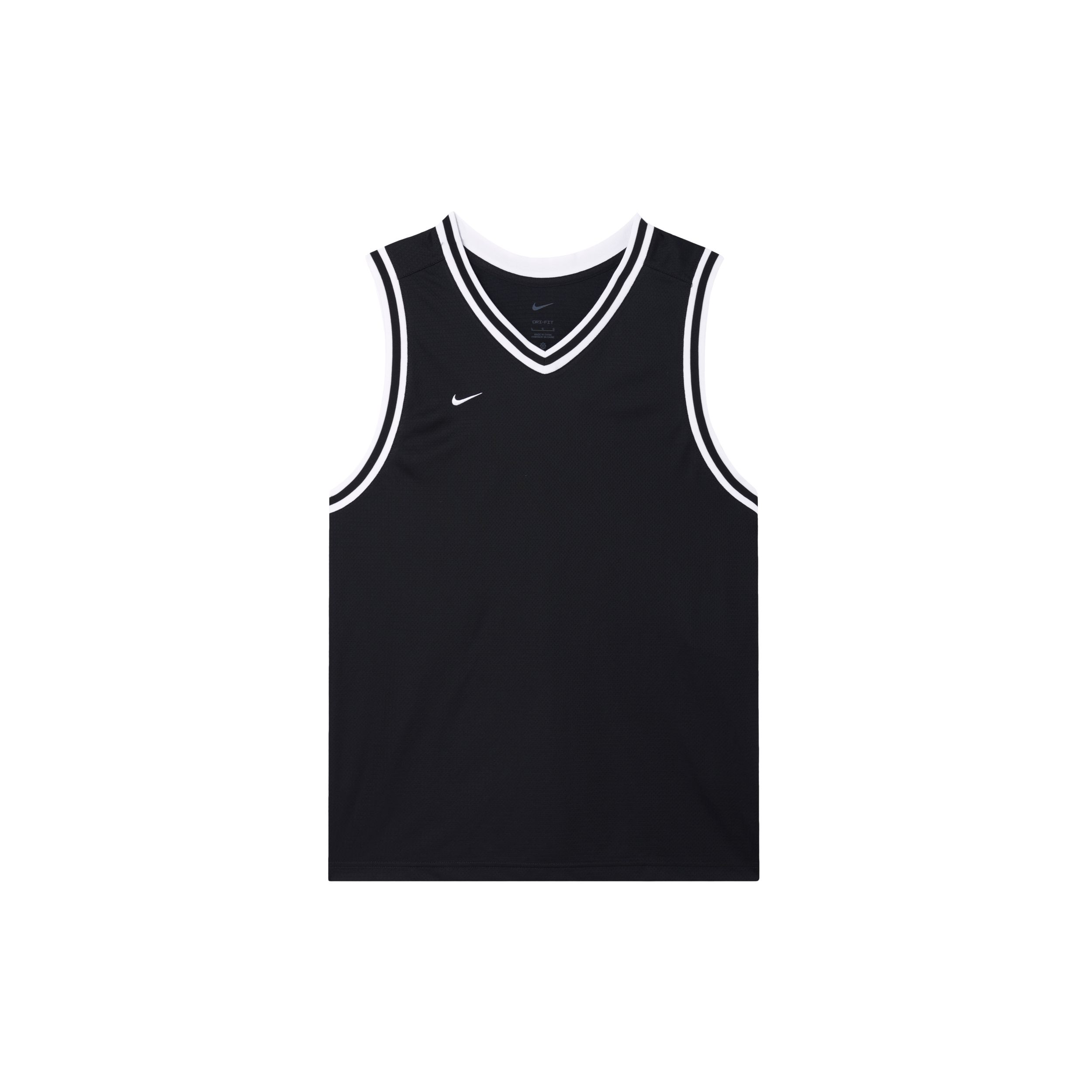 

Nike Мужская баскетбольная майка Dri-Fit DNA с логотипом в стиле колор-блок, V-образный вырез, черная FQ3708010 L