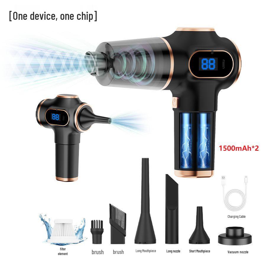 High-Power Portable Vacuum Cleaner: Wireless Handheld Blow-Suction for Car, Model Cross-Border