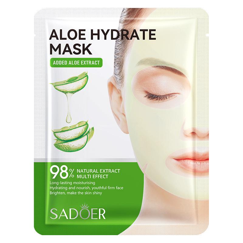 Aloe Essence Gesichtsmaske Nährende und feuchtigkeitsspendende und verjüngende Pflanzengesichtsmaske Sommer