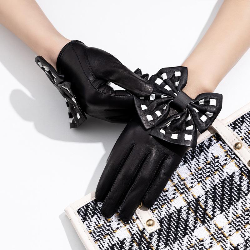 Leather Gloves Ladies' Large Bow  Clothing and Accessories  Decorative Gloves