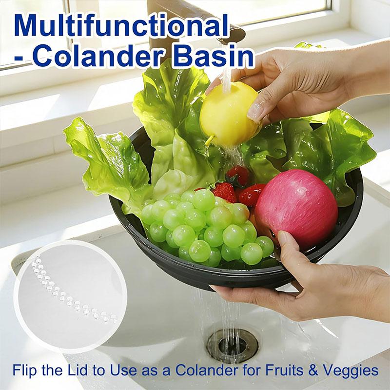Collapsible Microwave Ovent Splatter Cover for Food with Tray Vented Silicone Splatter Guard Lid Plate Holder Kitchen Colander