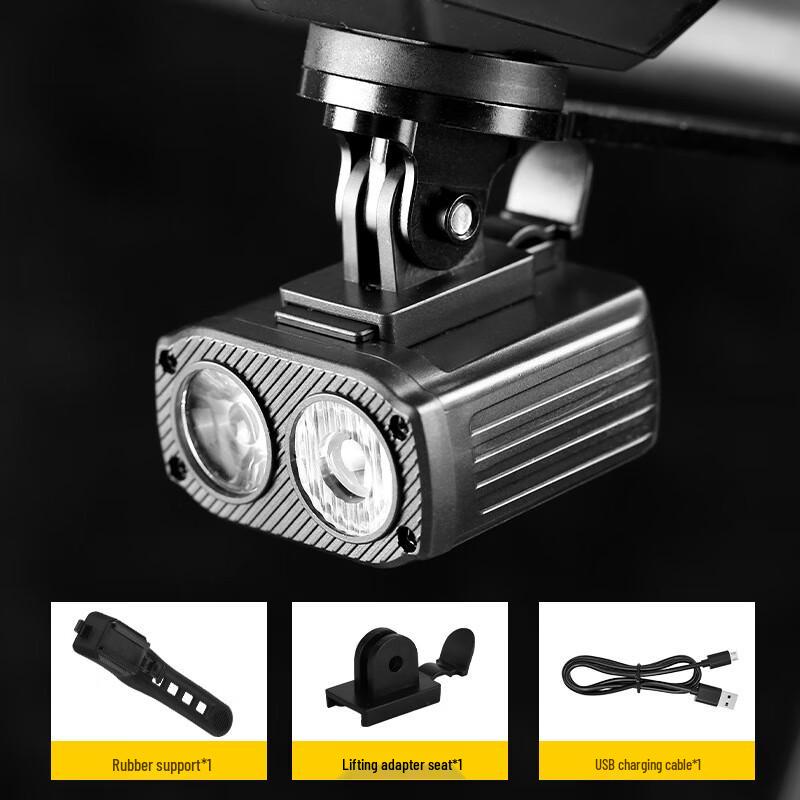 Lishi USB Rechargeable Waterproof Bicycle Front Light 50x50x30mm