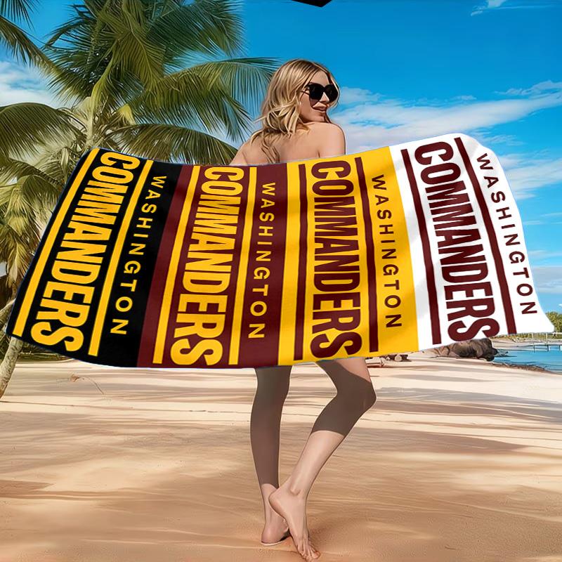 Washington Commanders Map Beach Towel, Quick-drying, Easy to Care for, Suitable for Both Fitness and Beach Vacations,Sports Essential