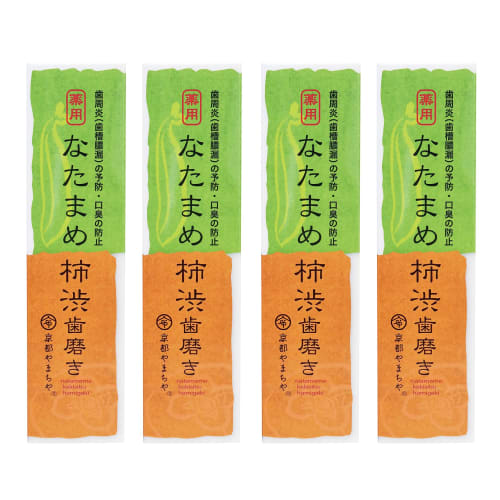 

Official Medicated Natto Persimmon Tannin Toothpaste (4-Pack) for Whitening, Bad Breath, and Periodontitis Prevention. Made in Japan by Kyoto Yamachiy