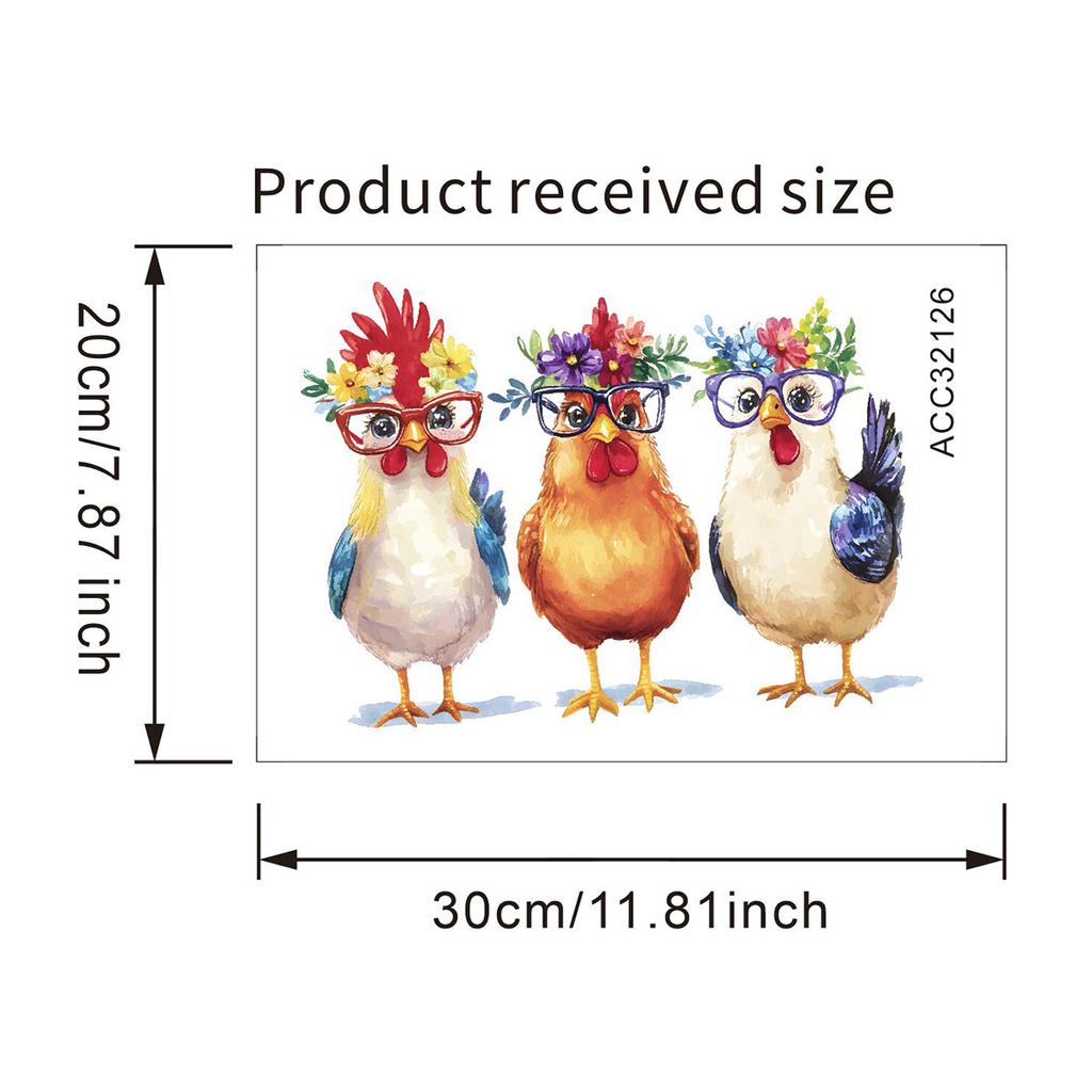 Cute Cartoon Three Chicks Toilet Stickers, Waterproof Removable Self-Adhesive Bathroom Home Decor