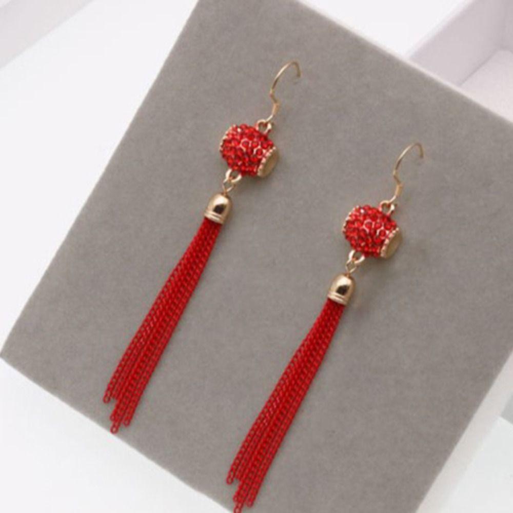 Lucky Lunar New Year Earrings Aesthetic Red Koi Dangle Earrings  Girls