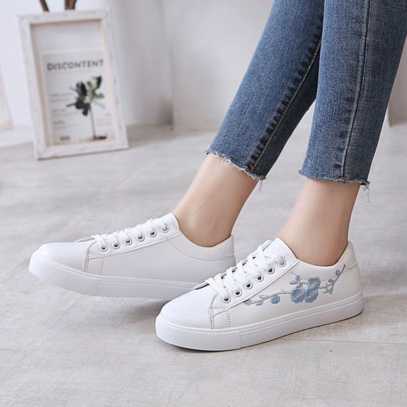Baskets pour Femme Ballerines Brodés Papillon Chaussures Respirantes pour Femme Chaussures de Course d'Extérieur pour Femme Chaussures Vulcanisées Chaussures Femme