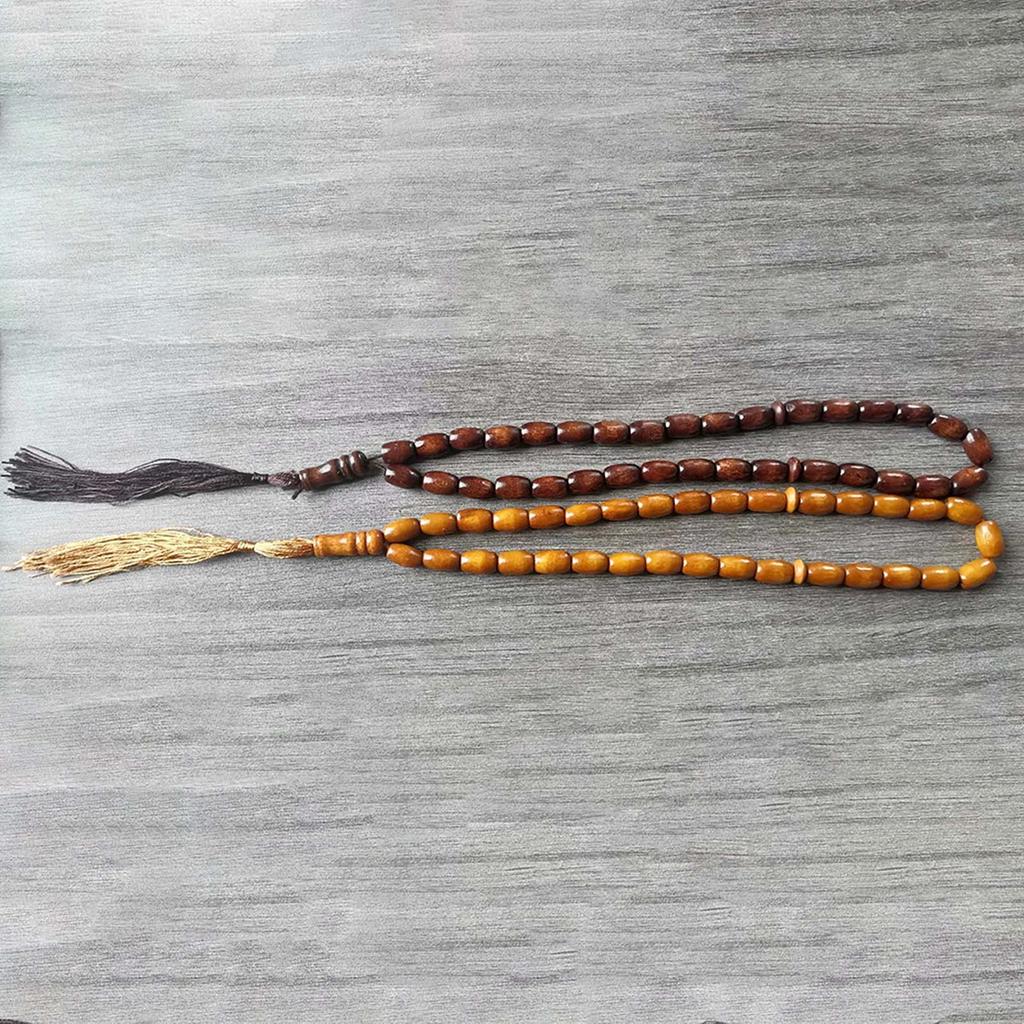 Stylish Handmade 33 Bead Sandalwoods Tasbih Set Portable Accessory for Daily Wear Dhikr and Spiritual Reflection