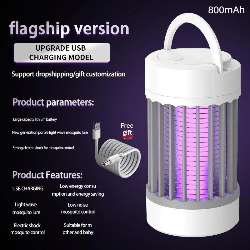 USB-oplader 2-in-1 Elektrische Muggenlamp Draagbaar Kampeerlicht Milieuvriendelijk voor Buiten BBQ Tuin Gebruik